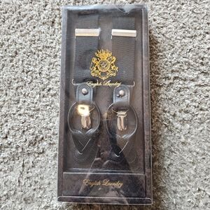 English Laundry Elegant Black Suspenders